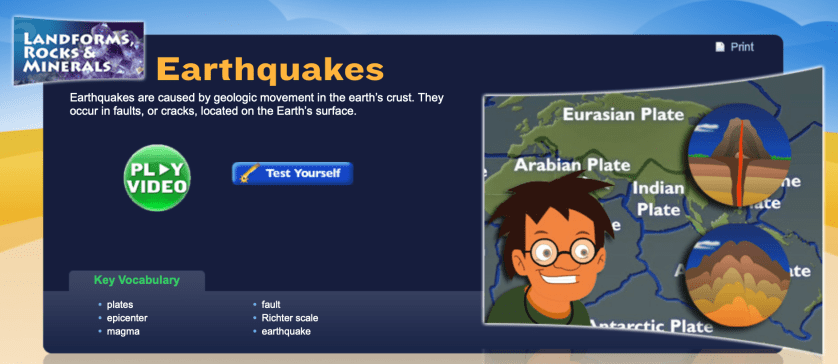 Study Jams Earthquakes